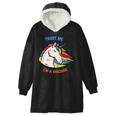 Trust Me I'm A Unicorn Hooded Wearable Blanket