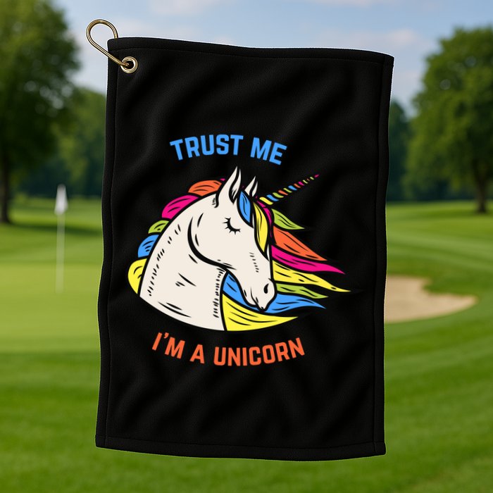 Trust Me I'm A Unicorn Golf Towel