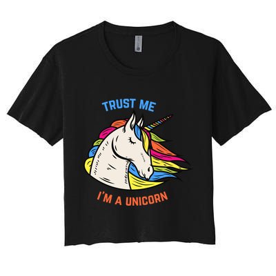 Trust Me I'm A Unicorn Crop Top