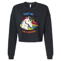 Trust Me I'm A Unicorn Cropped Pullover Crew