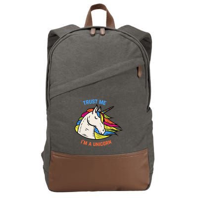 Trust Me I'm A Unicorn Cotton Canvas Backpack