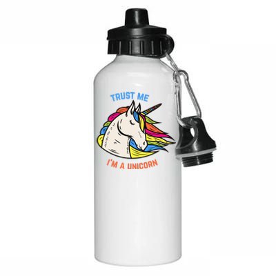 Trust Me I'm A Unicorn Aluminum Water Bottle