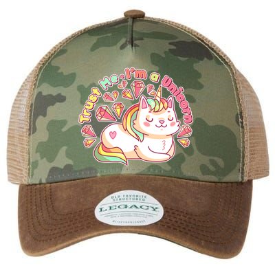 Trust Me I'm A Unicorn Cat Legacy Tie Dye Trucker Hat