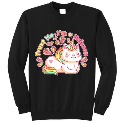 Trust Me I'm A Unicorn Cat Sweatshirt