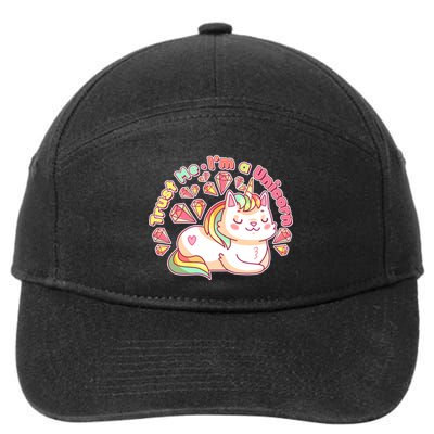 Trust Me I'm A Unicorn Cat 7-Panel Snapback Hat