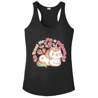 Trust Me I'm A Unicorn Cat Ladies PosiCharge Competitor Racerback Tank