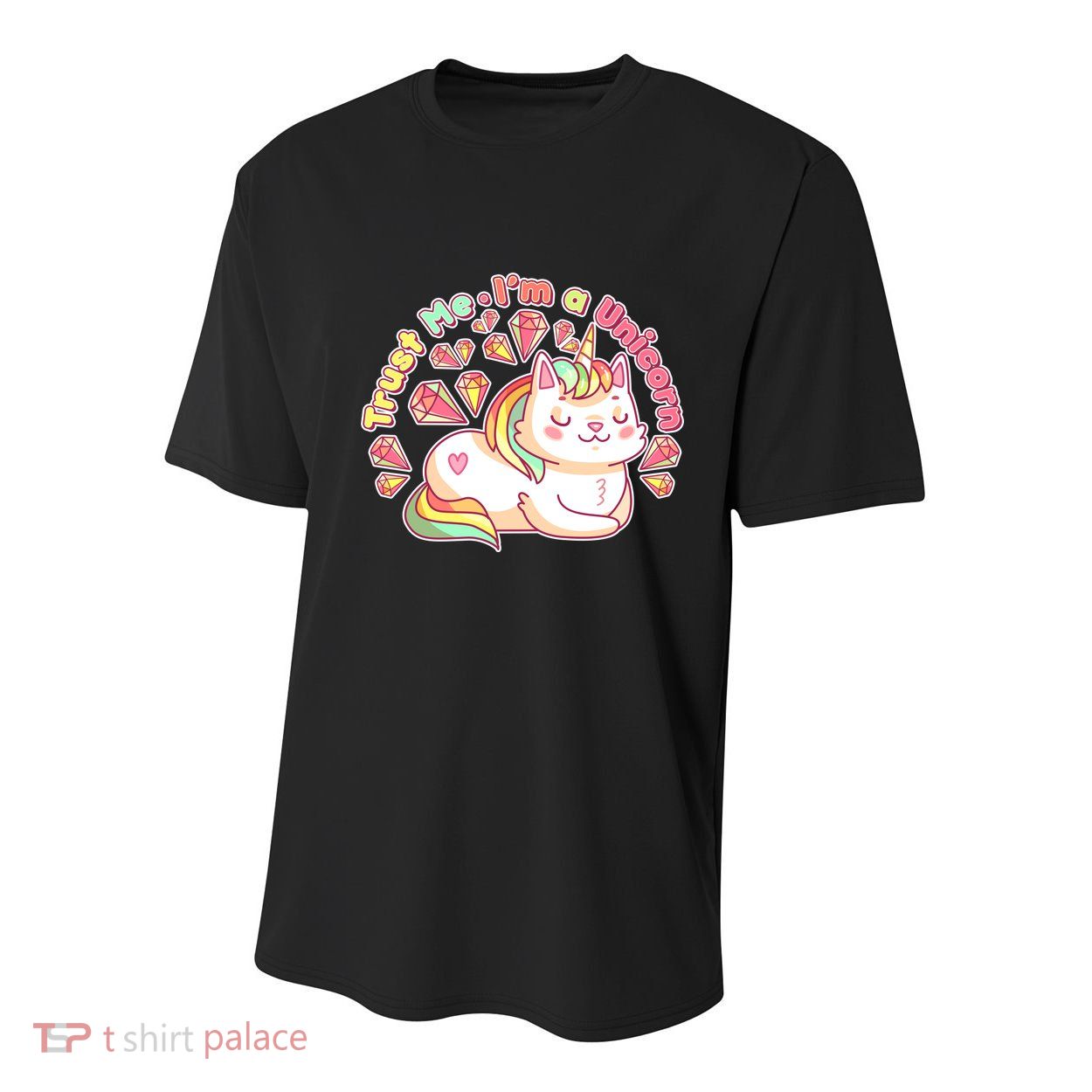 Trust Me I'm A Unicorn Cat Youth Performance Sprint T-Shirt