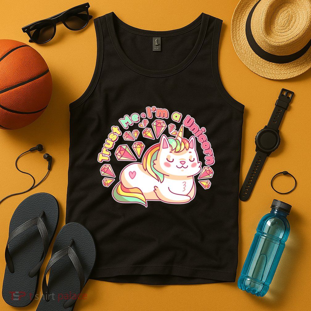 Trust Me I'm A Unicorn Cat Tank Top