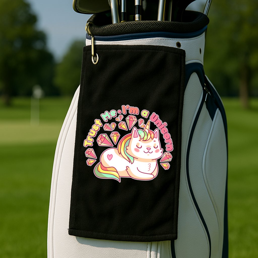 Trust Me I'm A Unicorn Cat Golf Towel
