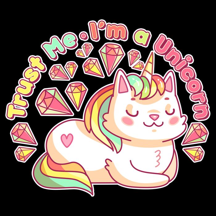 Trust Me I'm A Unicorn Cat Crop Top
