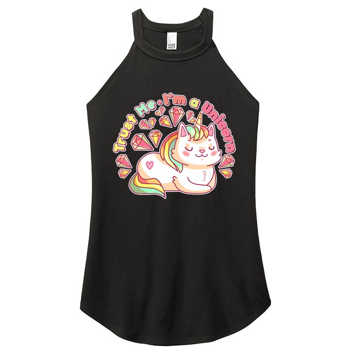 Trust Me I'm A Unicorn Cat Women's Perfect Tri Rocker Tank