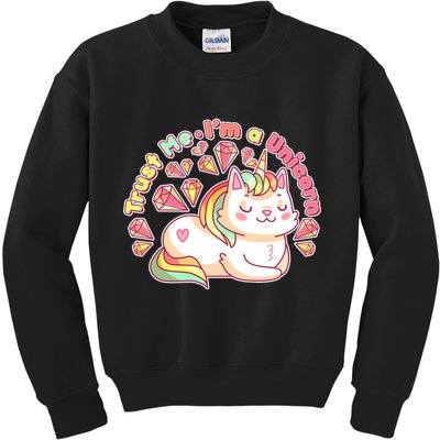 Trust Me I'm A Unicorn Cat Kids Sweatshirt