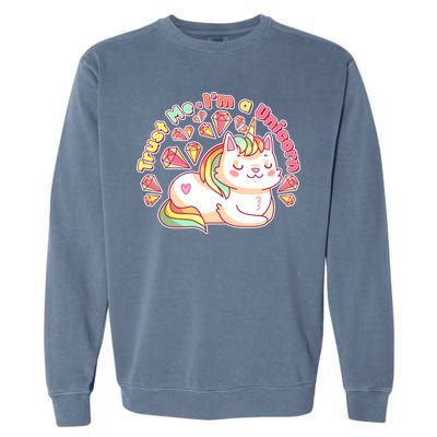 Trust Me I'm A Unicorn Cat Garment-Dyed Sweatshirt