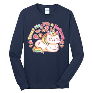 Trust Me I'm A Unicorn Cat Tall Long Sleeve T-Shirt