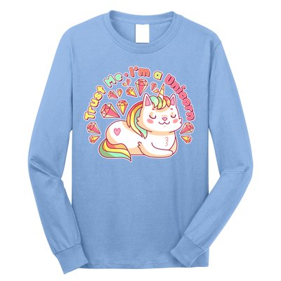 Trust Me I'm A Unicorn Cat Long Sleeve Shirt