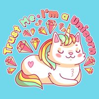 Trust Me I'm A Unicorn Cat Long Sleeve Shirt
