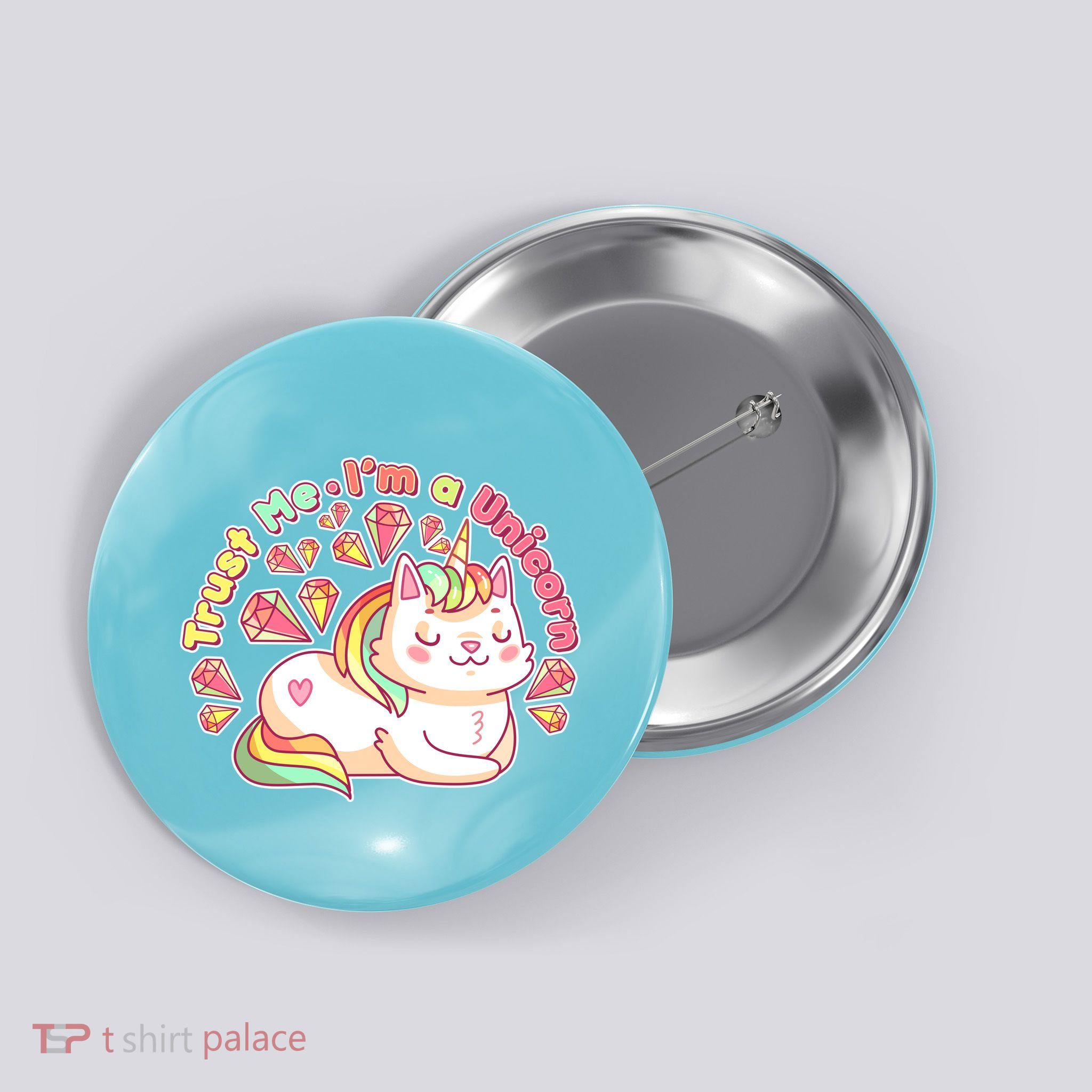Trust Me I'm A Unicorn Cat Button