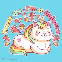 Trust Me I'm A Unicorn Cat Button