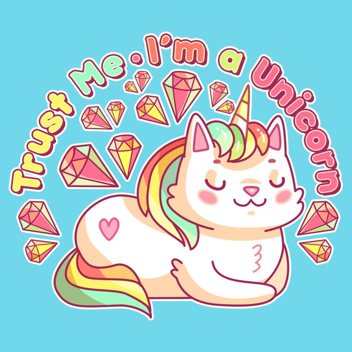Trust Me I'm A Unicorn Cat Poster