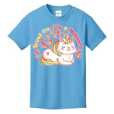 Trust Me I'm A Unicorn Cat Kids T-Shirt