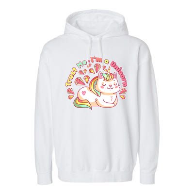 Trust Me I'm A Unicorn Cat Garment-Dyed Fleece Hoodie