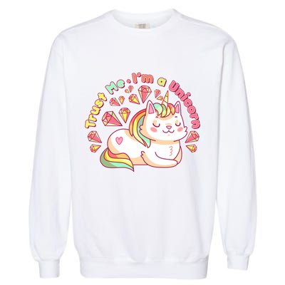Trust Me I'm A Unicorn Cat Garment-Dyed Sweatshirt