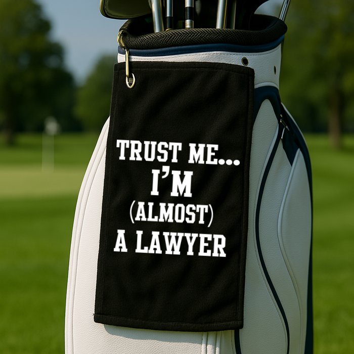 Trust Me I'm Almost A Lawyer Golf Towel