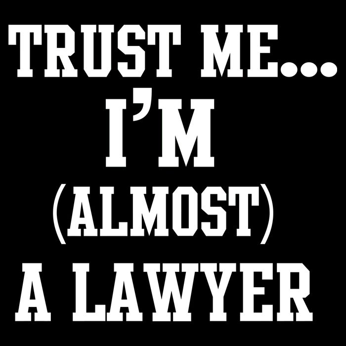 Trust Me I'm Almost A Lawyer Cropped Pullover Crew