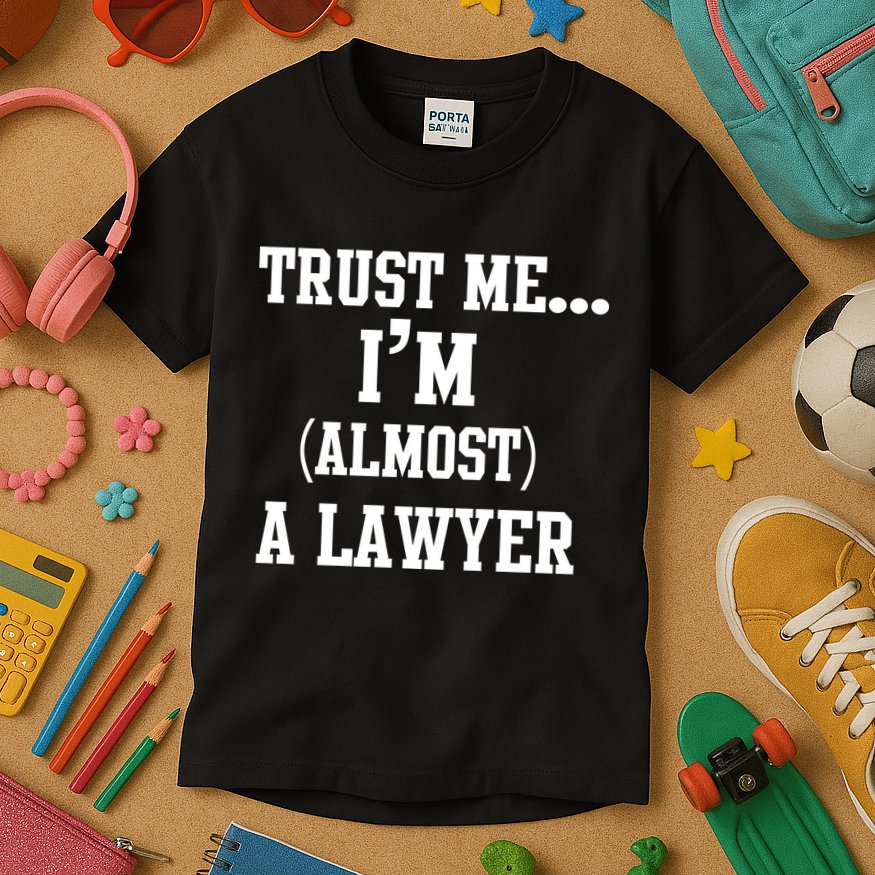 Trust Me I'm Almost A Lawyer Kids T-Shirt