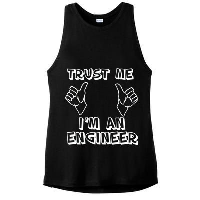 Trust Me I'm An Engineer Ladies PosiCharge Tri-Blend Wicking Tank