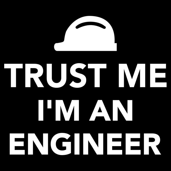 Trust Me I'm An Engineer Funny 16 in Basic Backpack