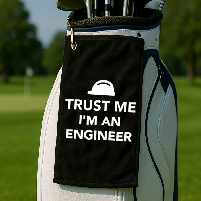 Trust Me I'm An Engineer Funny Golf Towel