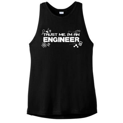 Trust Me I'm An Engineer Funny Job Title Ladies PosiCharge Tri-Blend Wicking Tank