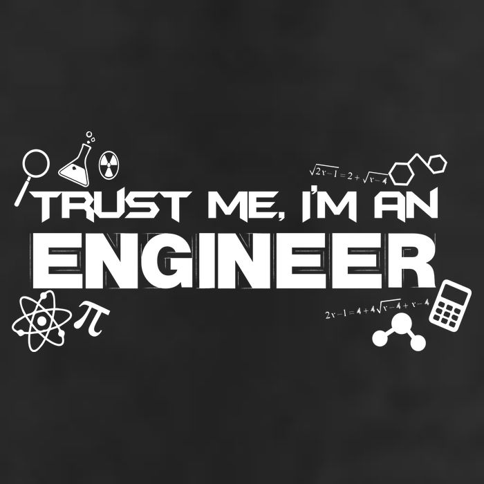 Trust Me I'm An Engineer Funny Job Title 7 Panel Mesh Trucker Snapback Hat