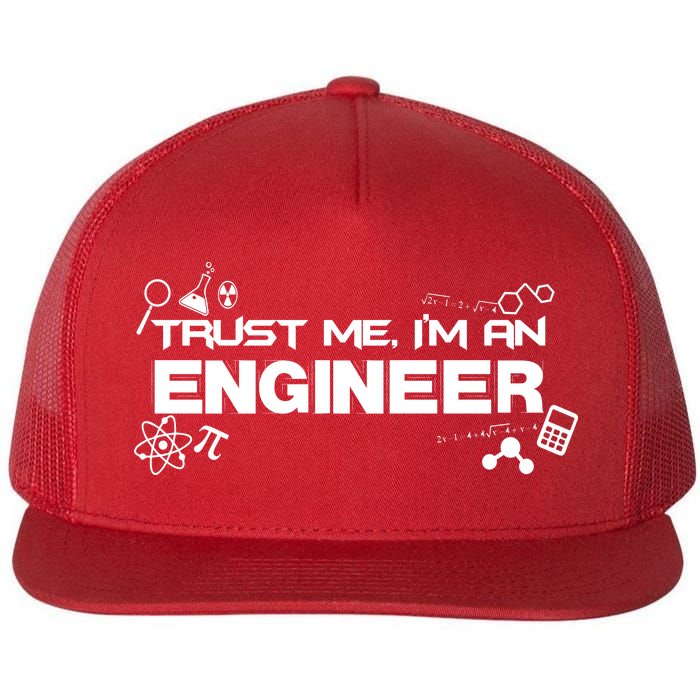 Trust Me I'm An Engineer Funny Job Title Flat Bill Trucker Hat