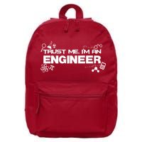 Trust Me I'm An Engineer Funny Job Title 16 in Basic Backpack