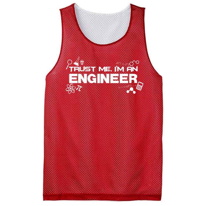 Trust Me I'm An Engineer Funny Job Title Mesh Reversible Basketball Jersey Tank