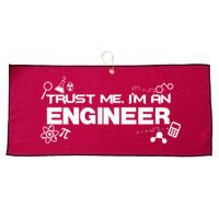 Trust Me I'm An Engineer Funny Job Title Large Microfiber Waffle Golf Towel