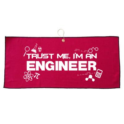 Trust Me I'm An Engineer Funny Job Title Large Microfiber Waffle Golf Towel