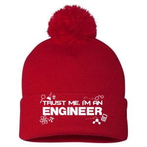 Trust Me I'm An Engineer Funny Job Title Pom Pom 12in Knit Beanie