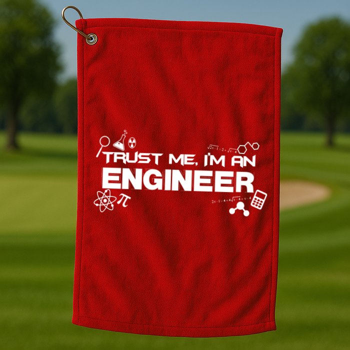 Trust Me I'm An Engineer Funny Job Title Golf Towel