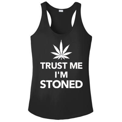 Trust Me I'm Stoned Marijuana Ladies PosiCharge Competitor Racerback Tank