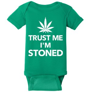 Trust Me I'm Stoned Marijuana Baby Bodysuit