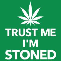 Trust Me I'm Stoned Marijuana Women's V-Neck T-Shirt
