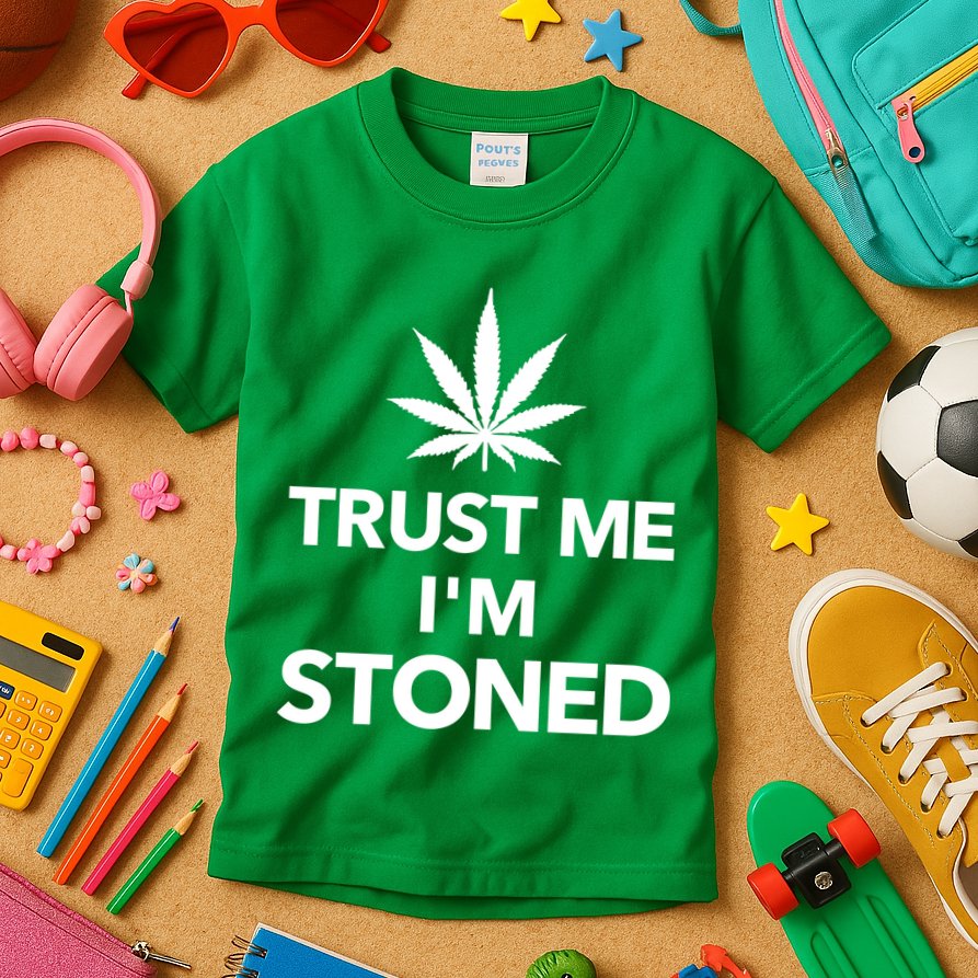 Trust Me I'm Stoned Marijuana Kids T-Shirt