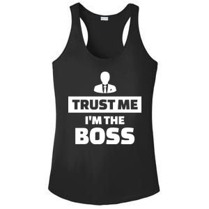 Trust Me I'm The Boss Ladies PosiCharge Competitor Racerback Tank