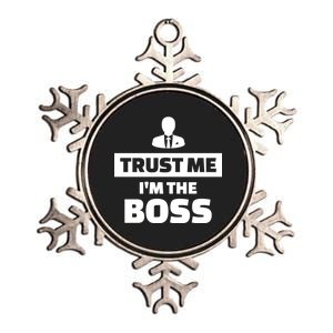 Trust Me I'm The Boss Metallic Star Ornament