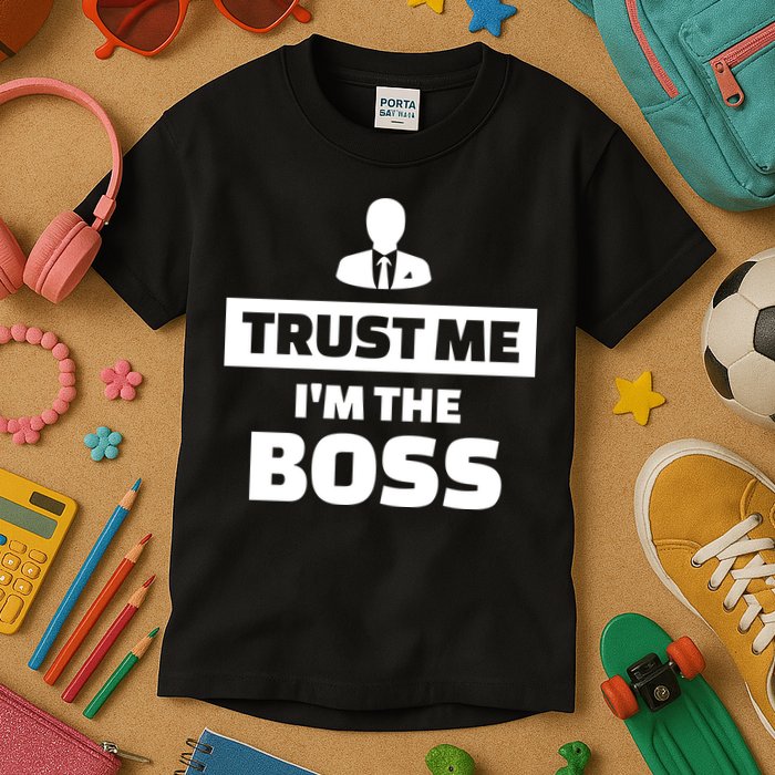 Trust Me I'm The Boss Kids T-Shirt