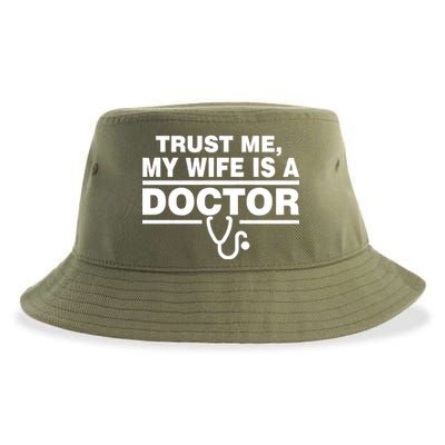 Trust Me My Wife Is A Doctor Sustainable Bucket Hat