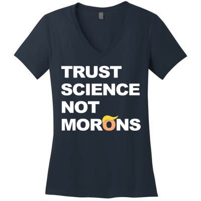 Trust Science Not Morons Women's V-Neck T-Shirt